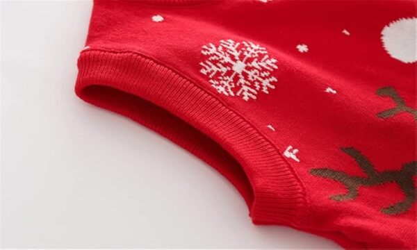 Mud Kingdom Little Girls Boys Sweater Vest Christmas Reindeer Gift Ribbed Vintage - Image 4