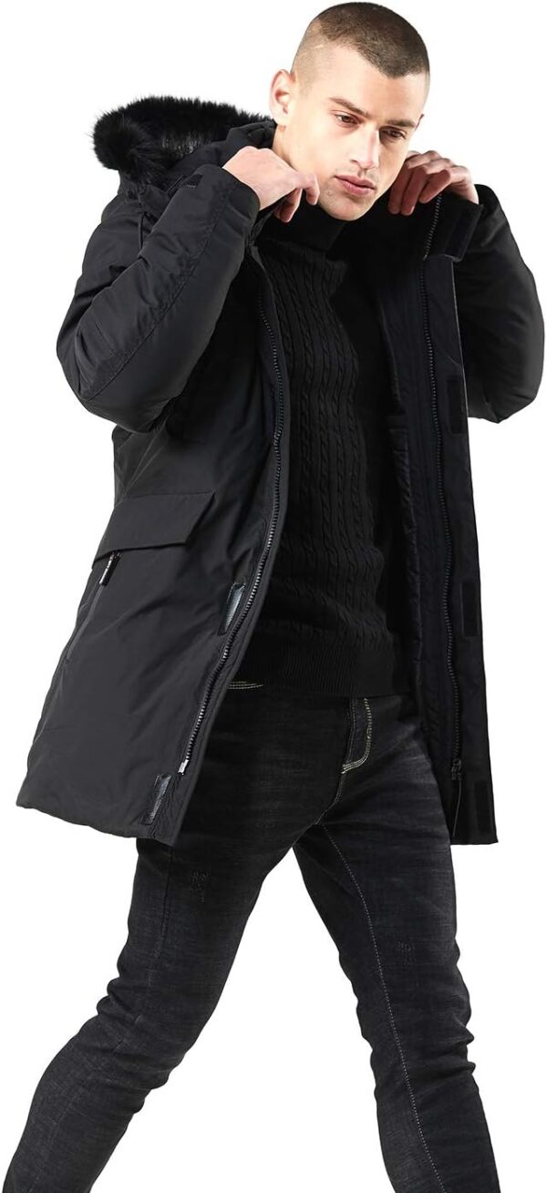 WEEN CHARM Men's Warm Parka Ski Jacket Water Resistant - Image 3