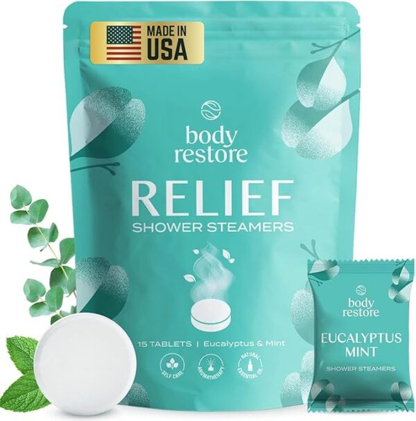 Body Restore Shower Steamers Aromatherapy 15 Pack - Christmas Gifts for Women, - Image 9