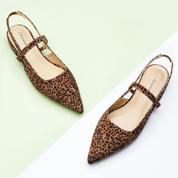 C.Paravano Women's Slingback Flats Pointed Toe Slingback - Image 2