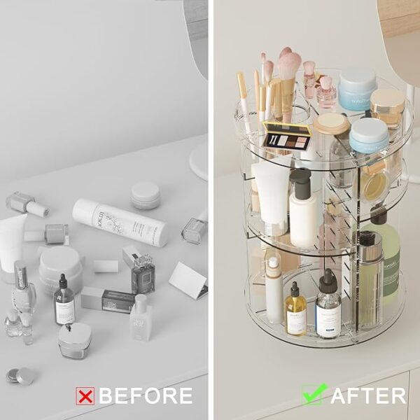 Cosmetic Display Case with Brush Holder Perfume Tray, Multi-Function - Image 5