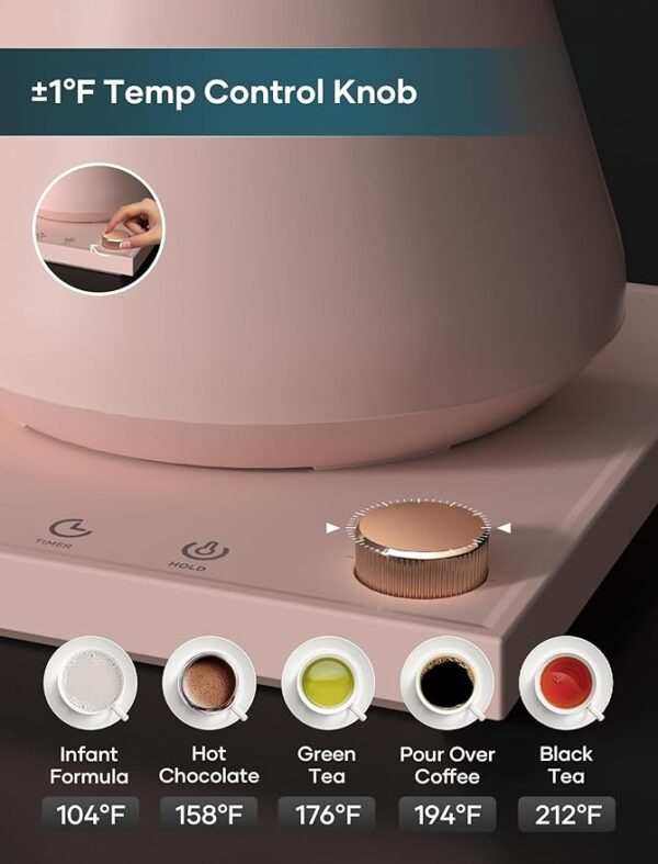Electric Kettle, ±1℉ Temperature Control, Stainless Steel Inner - Image 4
