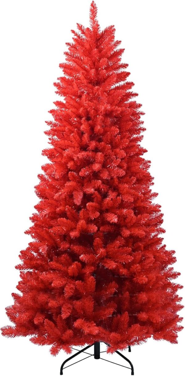 Kadunmina 6ft Artificial Red Christmas Tree