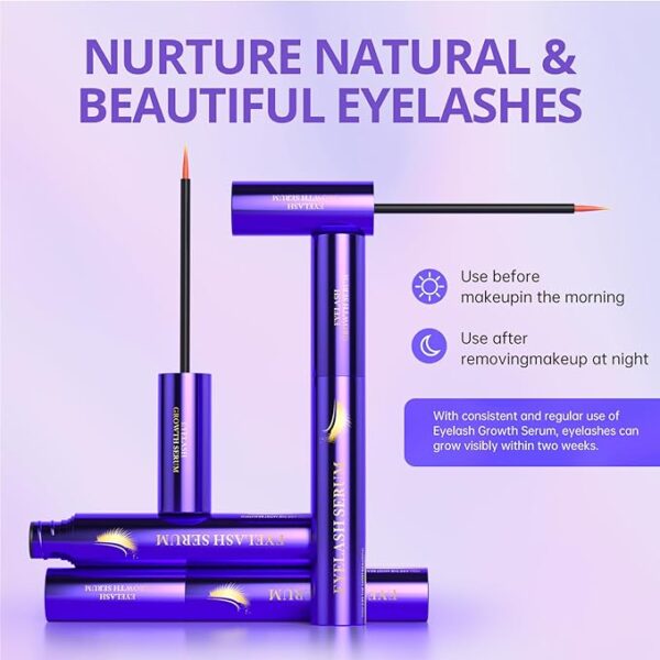 Lash Serum - 8ml Rapid Eyelash Growth Serum, Lash Serum for Eyelash Growth Thickness, Stronger, Healthier Lashes & Brows, Vegan & Cruelty-Free - Image 5