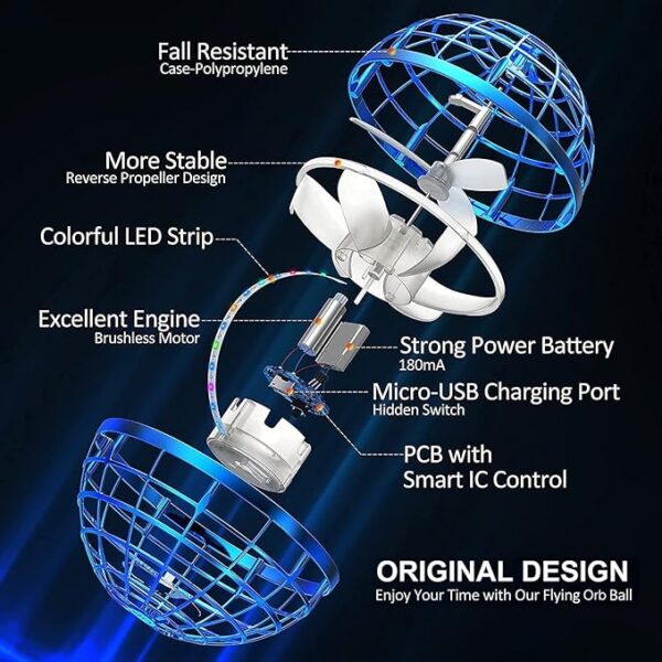 Cosmic Globe Boomerang Hover Ball Galactic Fidget Spinner - Image 2