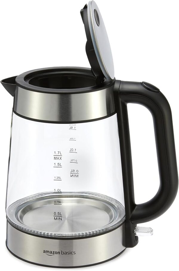 Basics Glass Carafe Electric Hot Water Kettle, 1.8 Quarts - Image 4