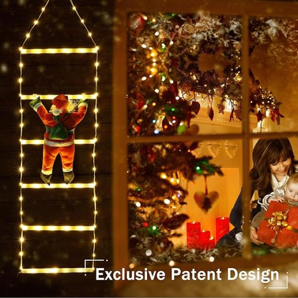 Toodour LED Christmas Light - Christmas Decorative Ladder Lights with Santa Claus - Image 3