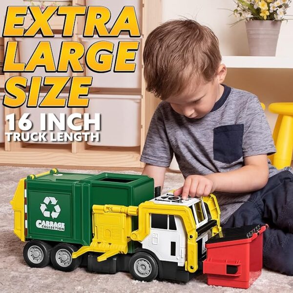 OYIN Large Friction Powered Garbage Truck Toy Set - Image 2