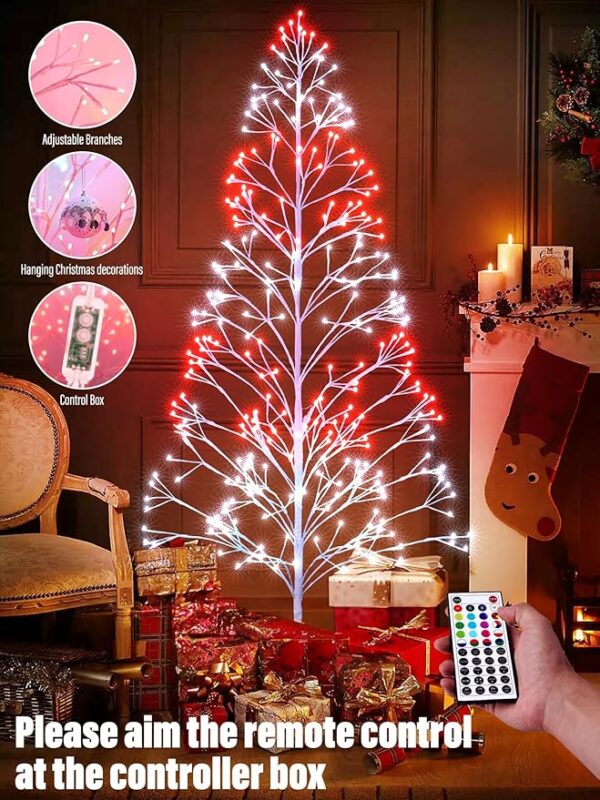 oomer Christmas Tree Lights 7.6FT 297LED Birch Tree Twig Tree