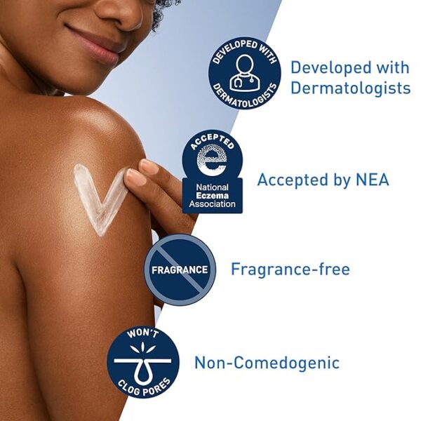 CeraVe Moisturizing Cream | Body and Face Moisturizer for Dry Skin | Body Cream - Image 4