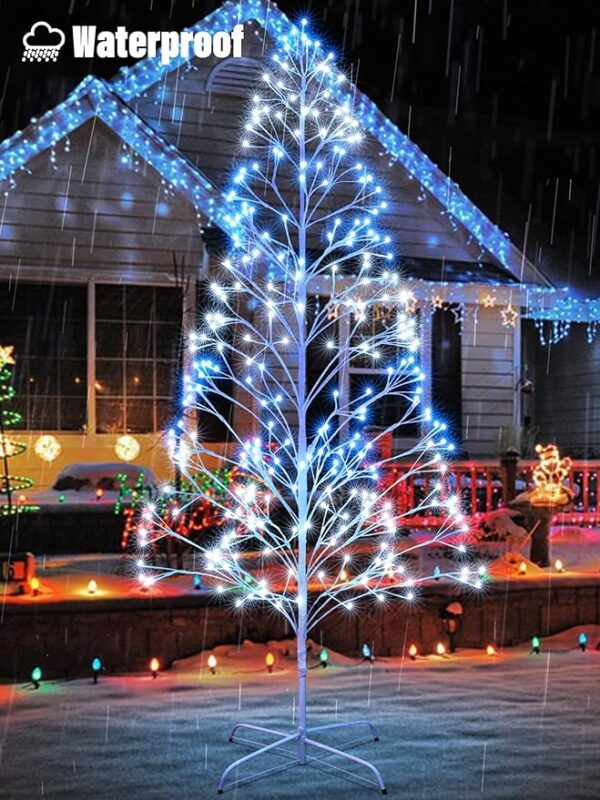 oomer Christmas Tree Lights 7.6FT 297LED Birch Tree Twig Tree - Image 3