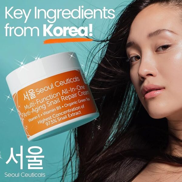 SeoulCeuticals Korean Skin Care 97.5% Snail Mucin Moisturizer Cream - Image 4