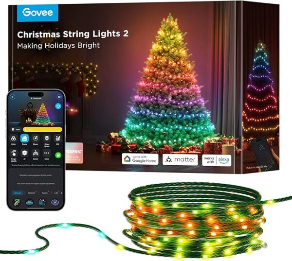 Holiday String Lights for Christmas Decor, 130+ Preset Scenes