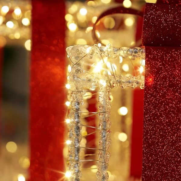 Set of 3 Christmas Acrylic Lighted Gift Boxes - Image 3