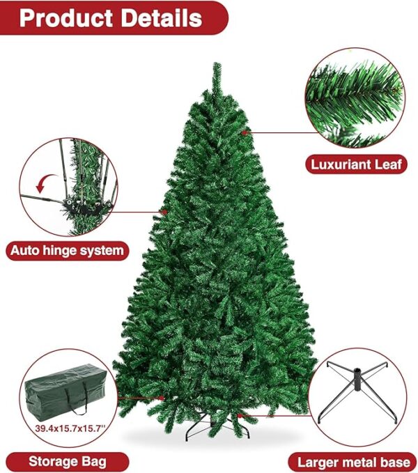 6ft Artificial Christmas Tree - Image 4
