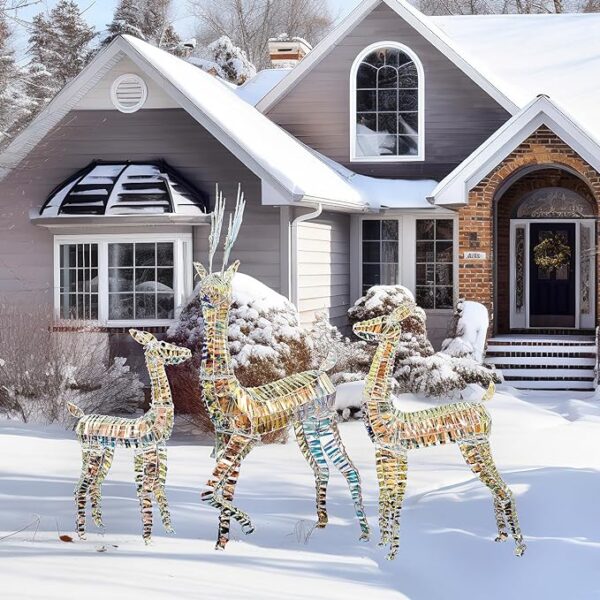 AWQM 3-Piece Lighted Christmas Reindeer - Image 4