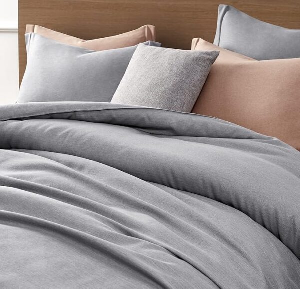 Grey Breathable Lightweight Bedding Comforter Set - Image 4